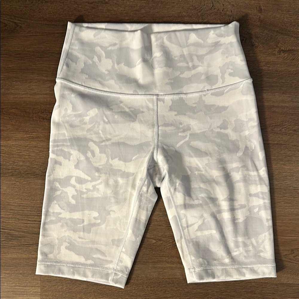 lululemon athletica White Camo Bike Shorts